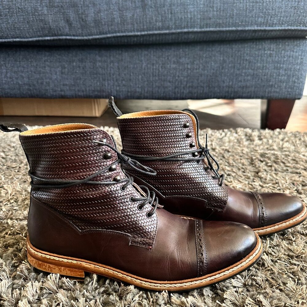 Taft Brown Leather Jones Boot (Size 42 EU 9 US)